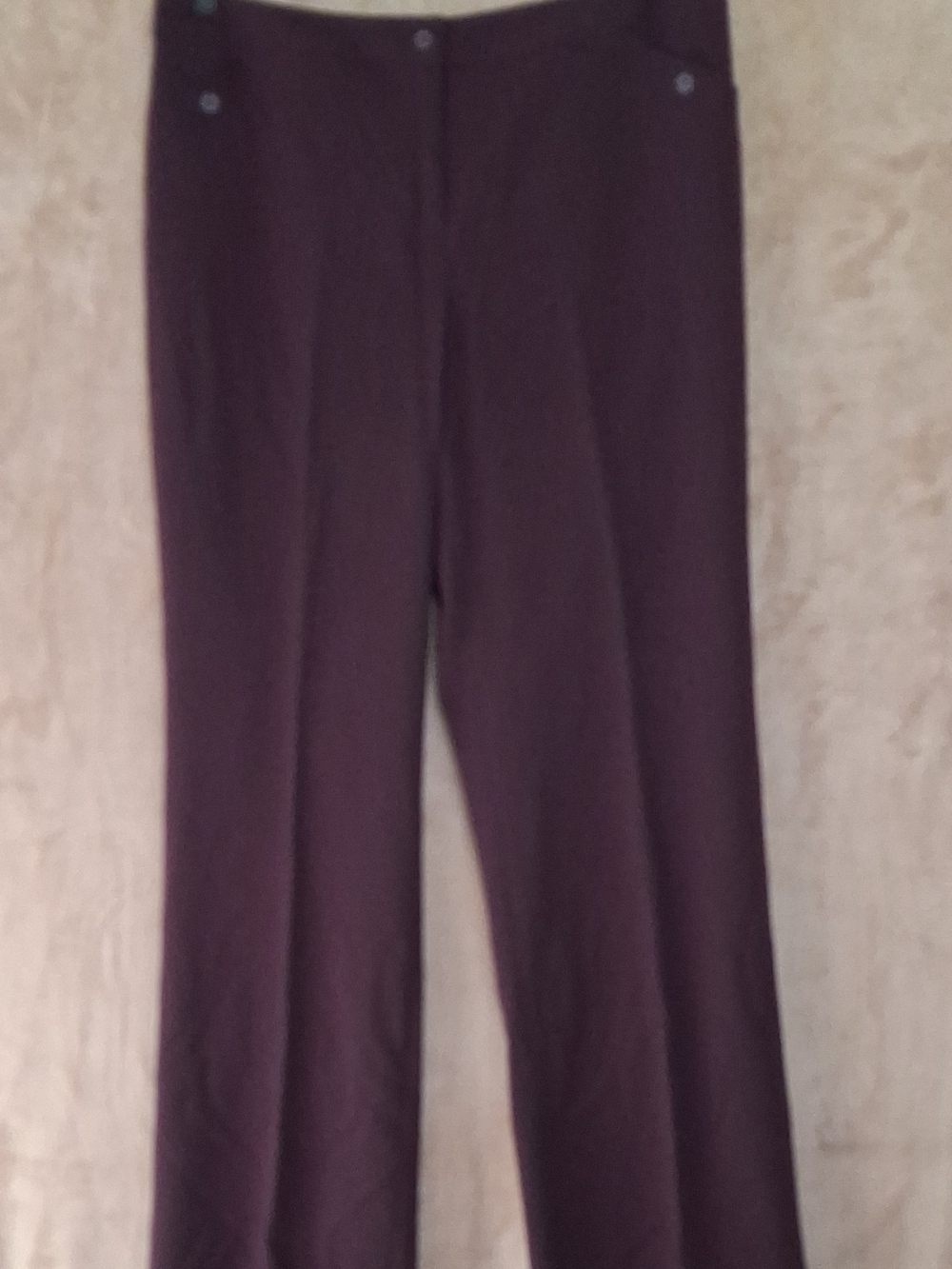Lane Bryant Straight-Leg Pull-On Pants in Plum Purple